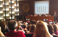 During the University Senate's meeting.